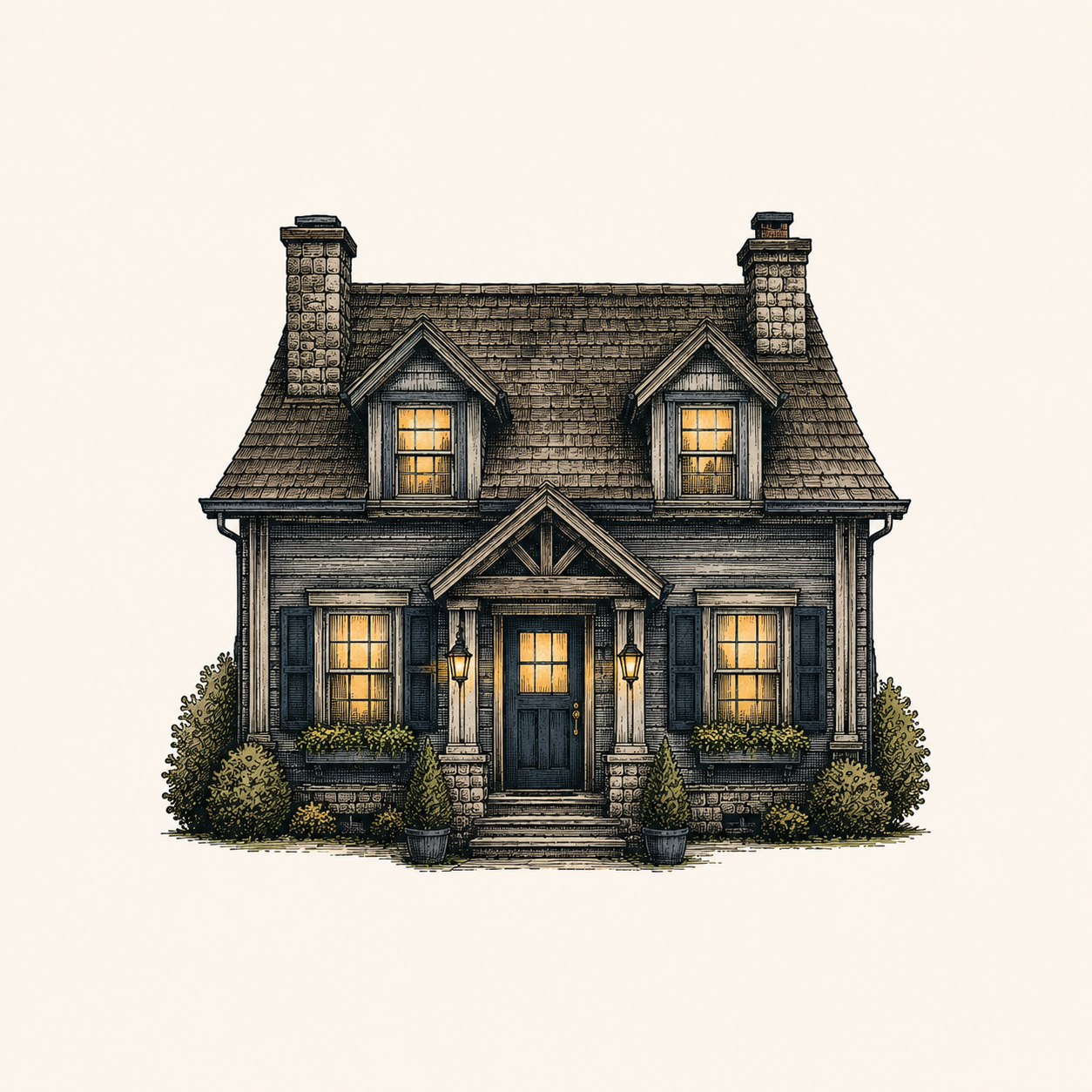 Inns & Hospitality — engraving