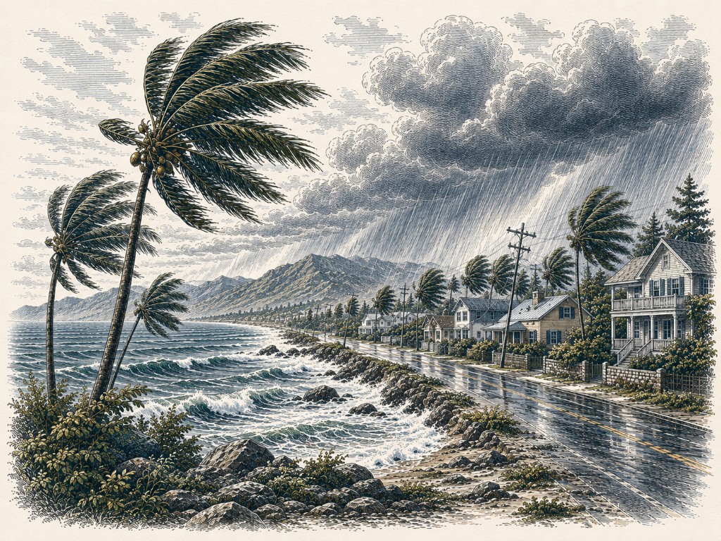 Hurricane Corridor — engraving