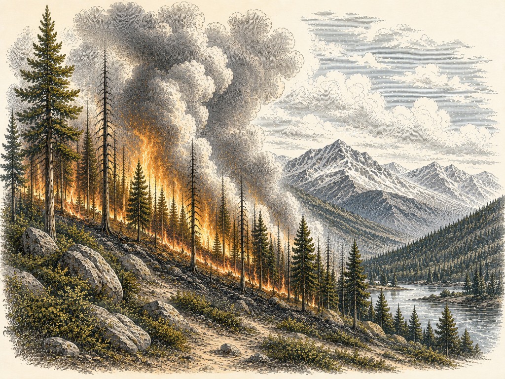 Wildfire — engraving